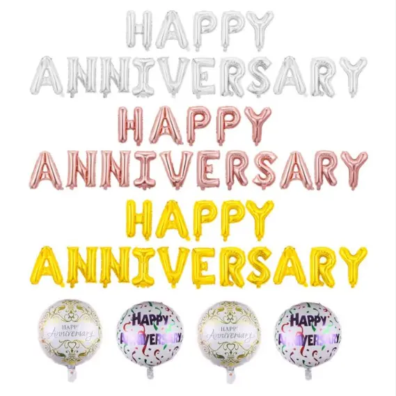 Срећна годишњица Декорација балонима од фолије