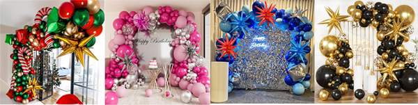 exploding star foil balloon