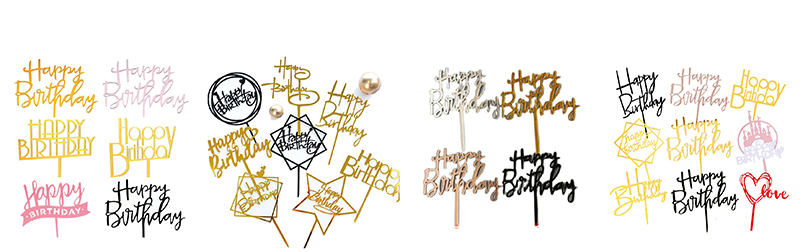 Acrylic Happy Birthday Cake Toppers Acrylic Happy Birthday Cake Toppers