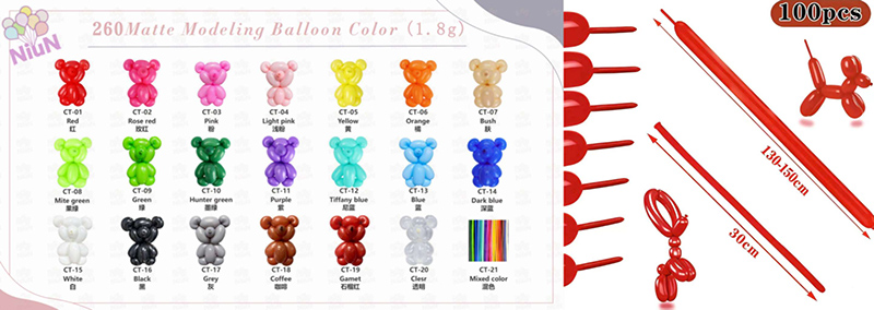 260 Matte Color Magic Balloon