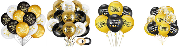 Happy New Party Latex Balloons