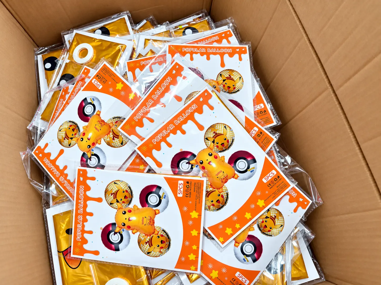 Finished animal foil balloon assortment and wholesale order packing at Borun Balloon Factory